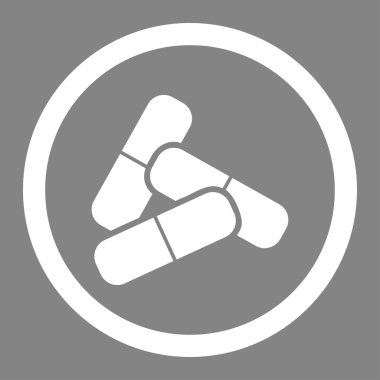 Hapları yuvarlak vektör simgesi