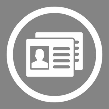 Hasta hesapları yuvarlak vektör simgesi