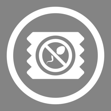 Sperm öldürücü koruyucu yuvarlak vektör simgesi