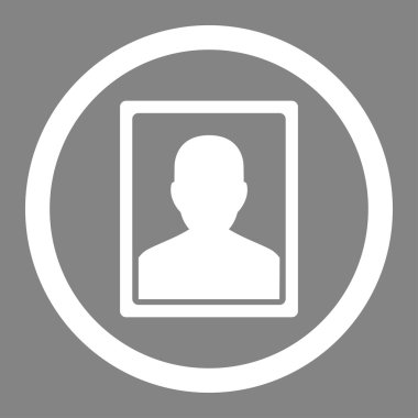 Hasta portre yuvarlak vektör simgesi