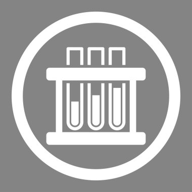 Test tüpleri daire içinde vektör simgesi