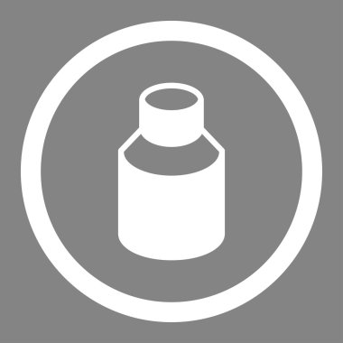 Şişe daire içinde vektör simgesi