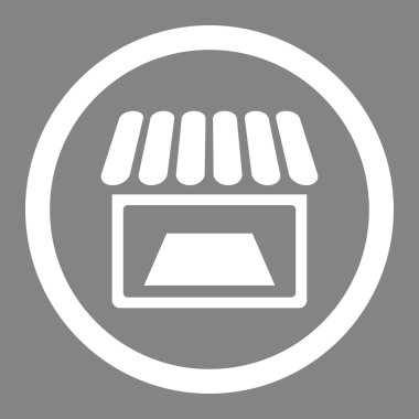 Pazar yuvarlak vektör simgesi