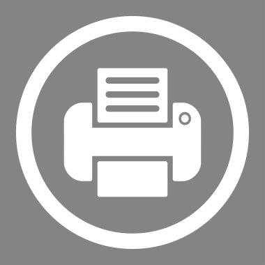 Daire içinde vektör simge yazdırma