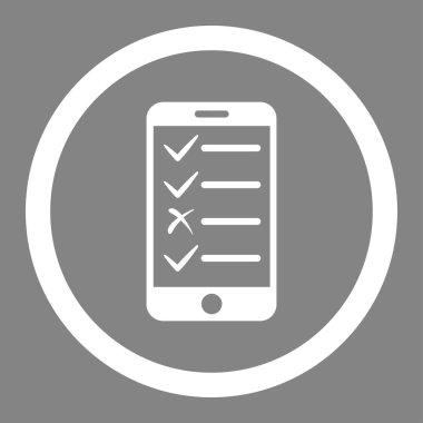 Mobil Test yuvarlak vektör simgesi