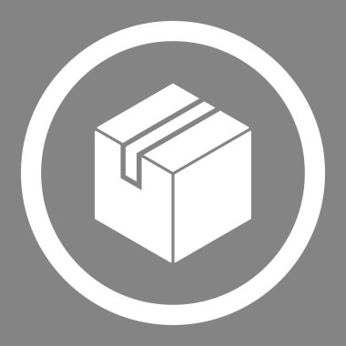 Paket yuvarlak vektör simgesi