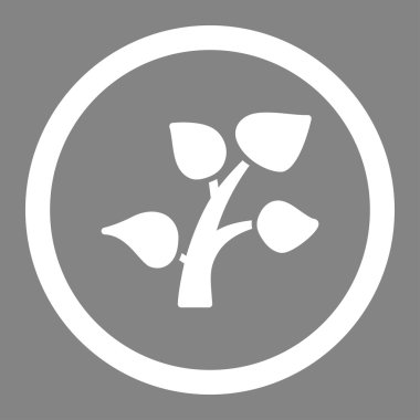 Bitki yuvarlak vektör simgesi