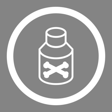 Zehir konteyner daire içinde vektör simgesi