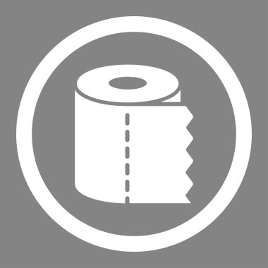 WC Paper Roll Circled Vector Icon