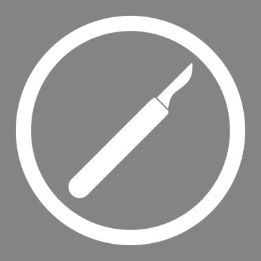 Neşter yuvarlak vektör simgesi