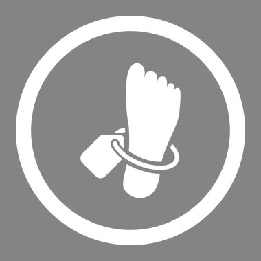 Morg etiketi vektör simge yuvarlak