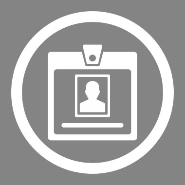 Person Badge Circled Vector Icon