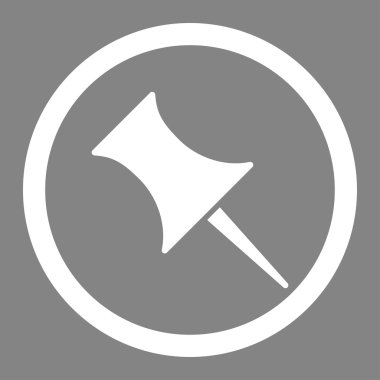 PIN yuvarlak vektör simgesi