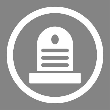 Mezar taşı yuvarlak vektör simgesi