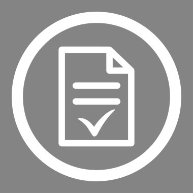 Valid Document Circled Vector Icon