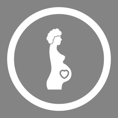 Hamile kadın yuvarlak vektör simgesi