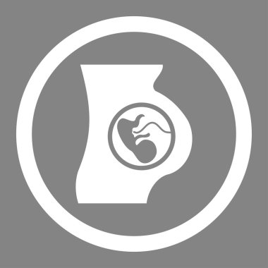 Hamile kadın yuvarlak vektör simgesi