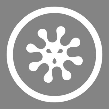 Virüs yuvarlak vektör simgesi