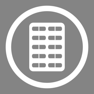 Hap Blister yuvarlak vektör simgesi