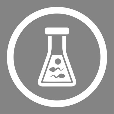 Sperm sıvı yuvarlak vektör simgesi