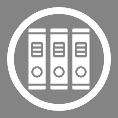 Office Library Circled Vector Icon