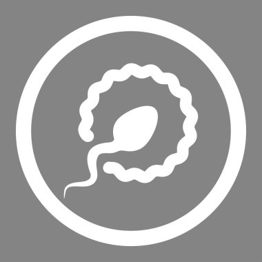 Sperm penetrasyon daire içinde vektör simgesi