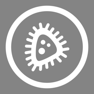 Mikro parazit yuvarlak vektör simgesi