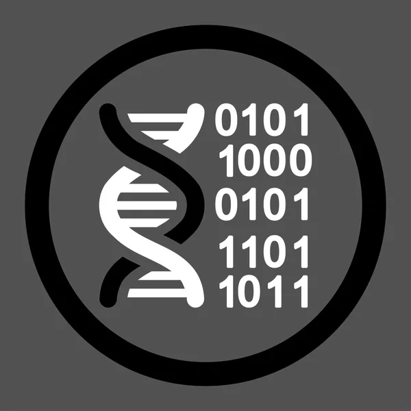 DNA Code Rounded Vector Icon — Stock Vector