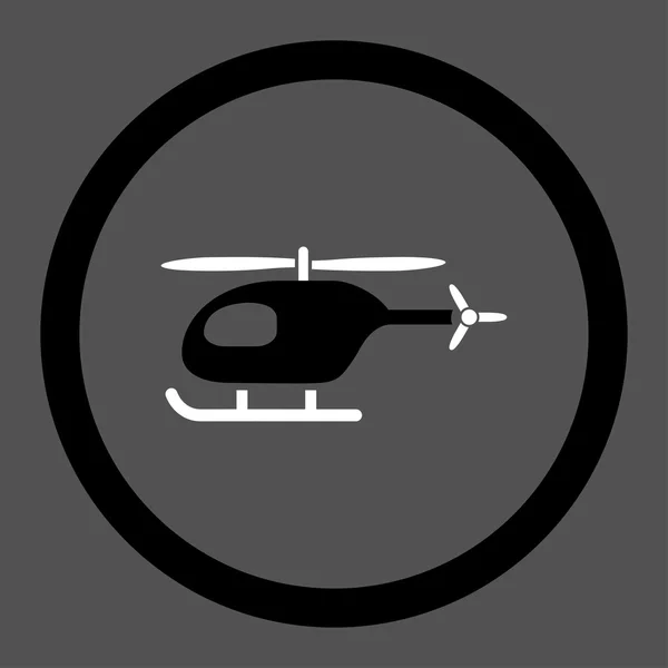 Helicopter Circled Vector Icon — Stock Vector