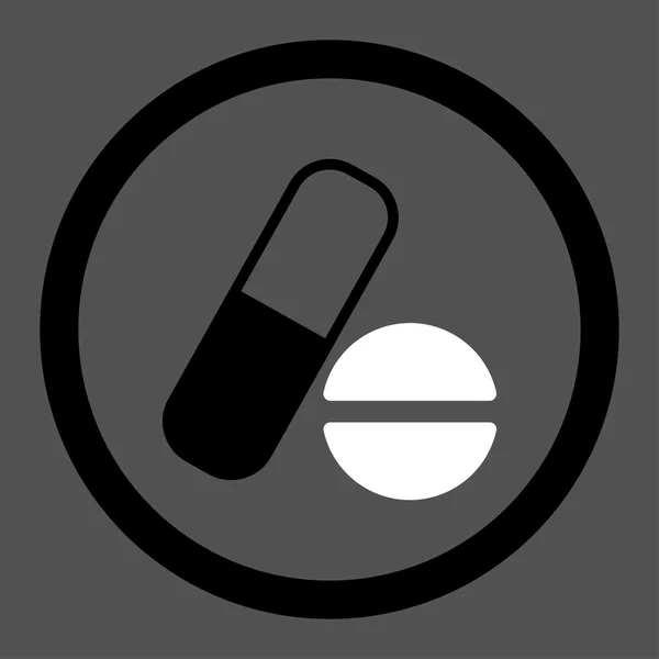 ยาไอคอนเวกเตอร์กลม — ภาพเวกเตอร์สต็อก