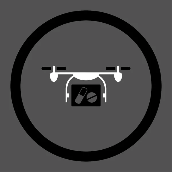Medical Nanocopter Rounded Vector Icon — ストックベクタ
