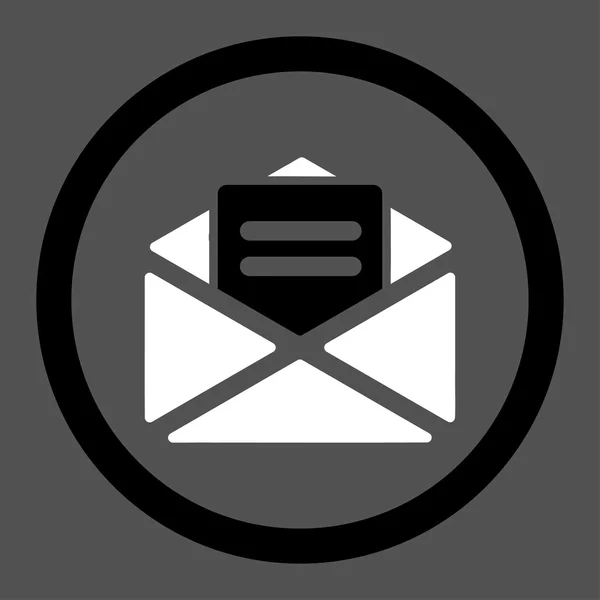 Open Mail Circled Vector Icon — Διανυσματικό Αρχείο