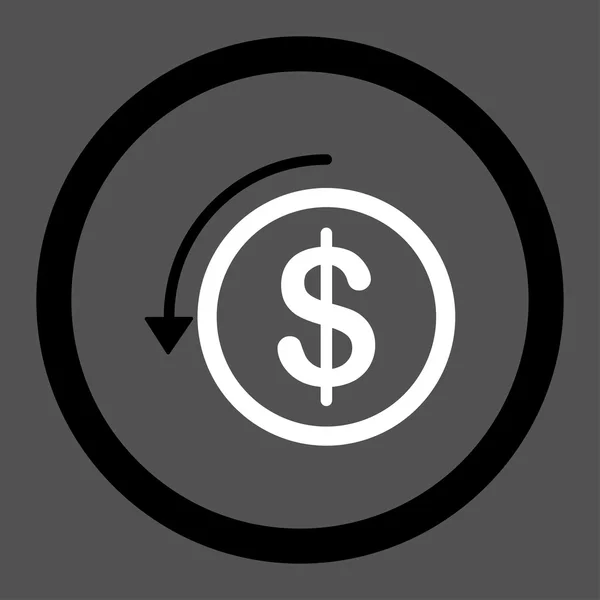 Rebate Circled Vector Icon — Stockový vektor