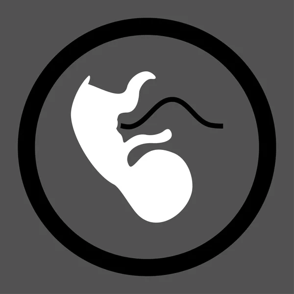 Primat-Embryo kreiste Vektorsymbol — Stockvektor