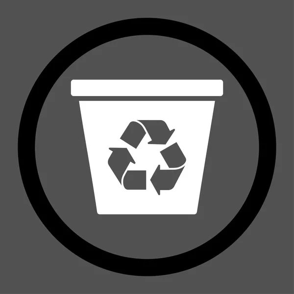 Dustbin Circled Vector Icono — Vector de stock