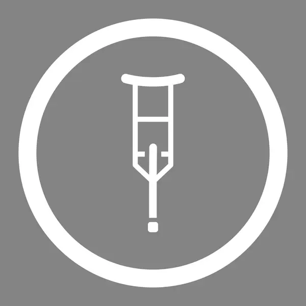 Krücke kreiste Vektor-Symbol — Stockvektor