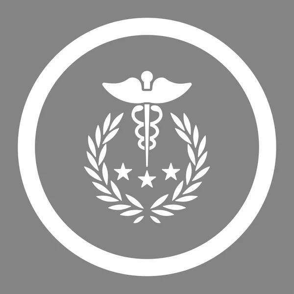 Caduceus Logo eingekreistes Vektorsymbol — Stockvektor
