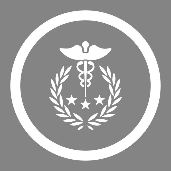 Caduceus Logo Circulado Vector Ícone —  Vetores de Stock