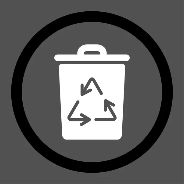 Icône vectorielle cerclée poubelle — Image vectorielle
