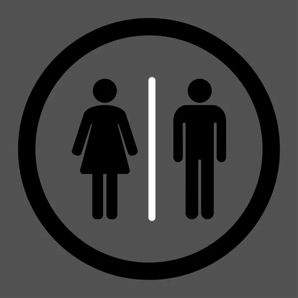 Toiletten omcirkelde Vector Icon — Stockvector