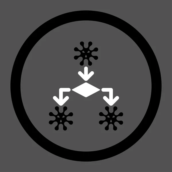 Virus Replication Circled Vector Icon — 图库矢量图片