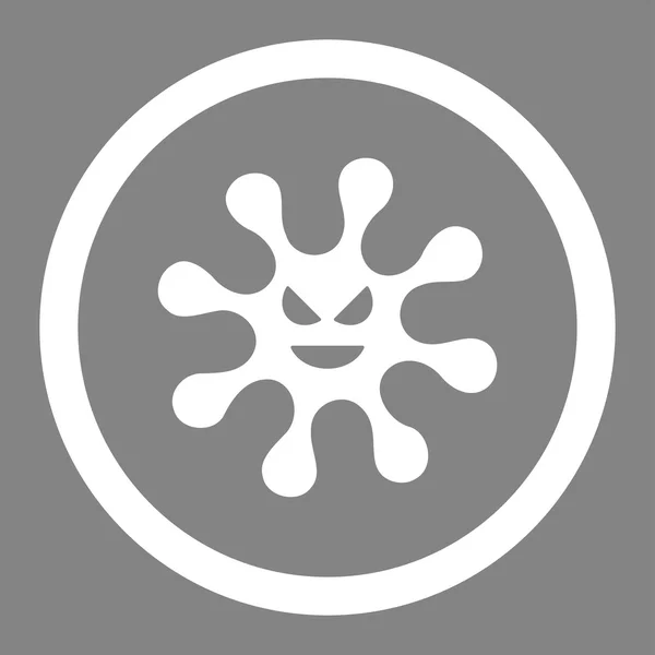 Dangerous Microbe Rounded Vector Icon — ストックベクタ