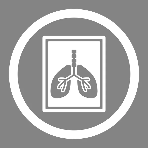 Lungs X-Ray Photo Rounded Vector Icon — Stock Vector