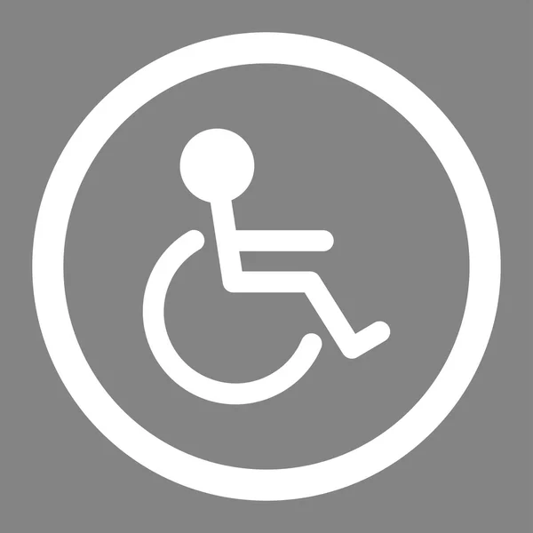 Icône vectorielle cerclée handicapée — Image vectorielle