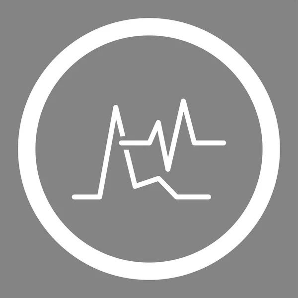 EKG wektor zaokrąglona ikona — Wektor stockowy
