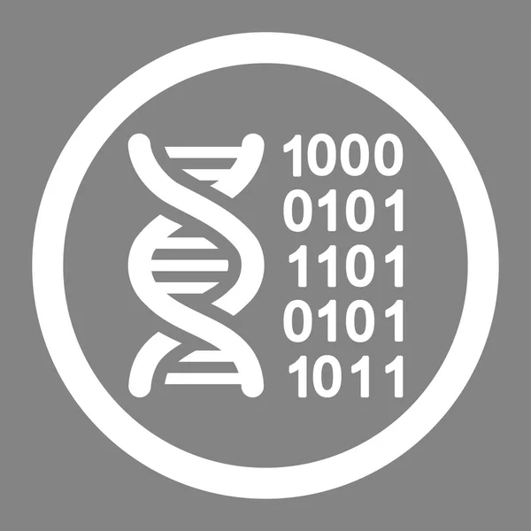 Código genético Vector arredondado Ícone — Vetor de Stock