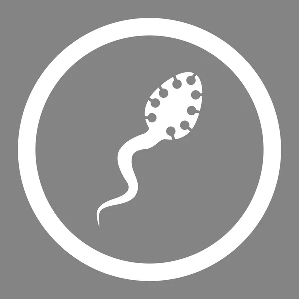 Besmettelijke Microbe afgeronde Vector Icon — Stockvector