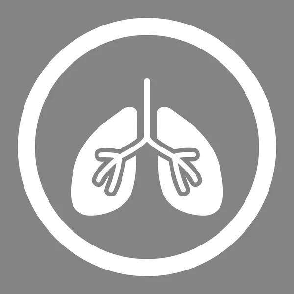 Lungs Circled Vector Icono — Archivo Imágenes Vectoriales