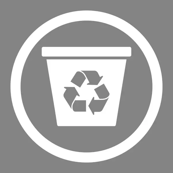 Trash Can Circled Vector Icon — Stock Vector