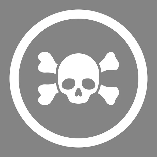 Veszély és a csontok lekerekített Vector Icon — Stock Vector